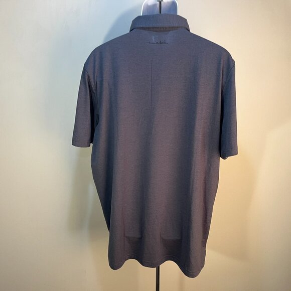 Travis Mathew Men's gray blue & pink striped golf polo shirt XXL Mint Condition - Picture 4 of 6